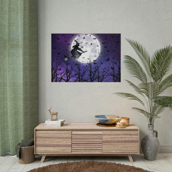 92408-248.jpg Halloween Witch Flying Broom Poster
