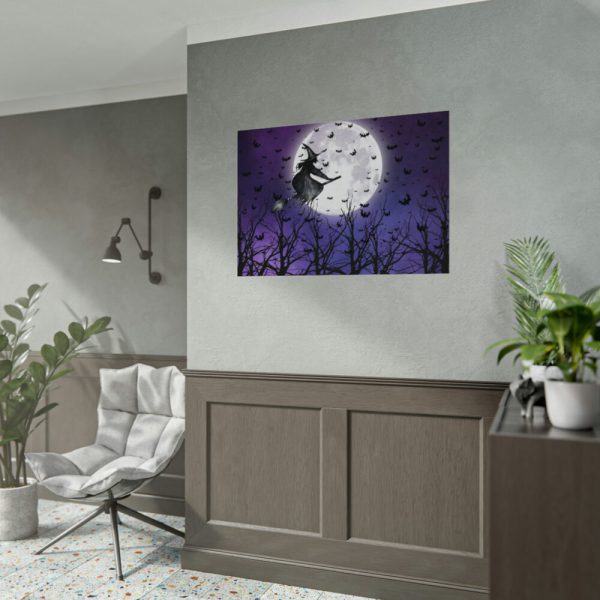 92408-249.jpg Halloween Witch Flying Broom Poster
