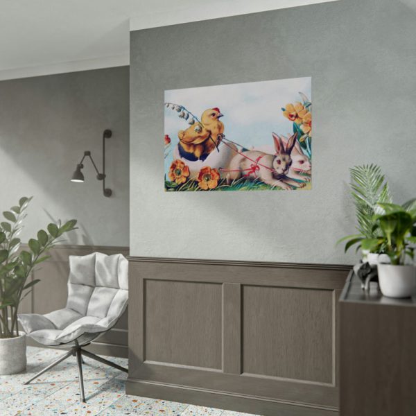 92408-274.jpg Chickens Chicks and Easter Bunny Poster