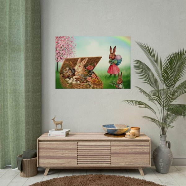 92408-308.jpg Easter Bunny in Basket Poster