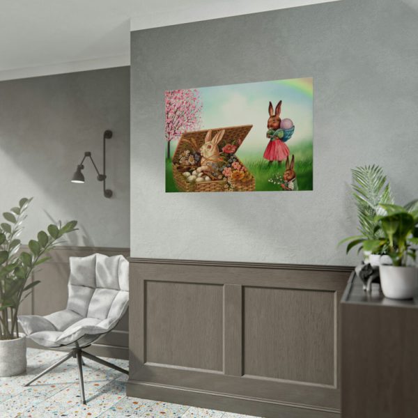 92408-309.jpg Easter Bunny in Basket Poster