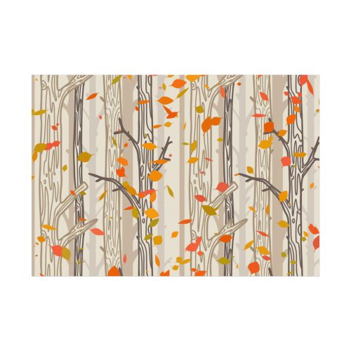 92408-390.jpg Bare Tree And Autumn Fall Leaves Poster