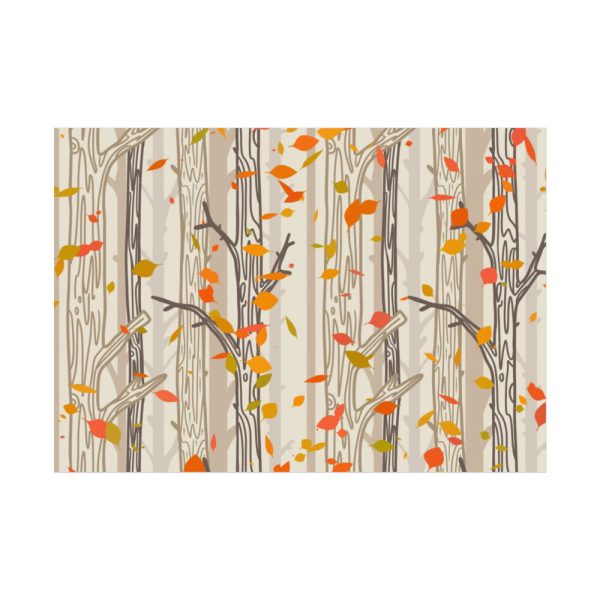 92408-390.jpg Bare Tree And Autumn Fall Leaves Poster