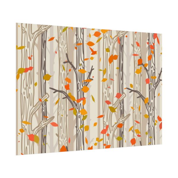 92408-392.jpg Bare Tree And Autumn Fall Leaves Poster