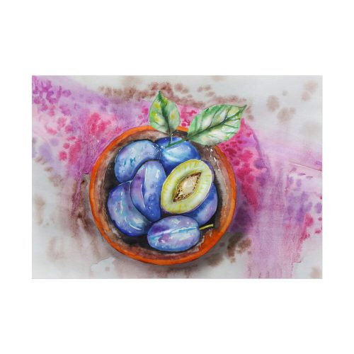 Plums, Plate, Fruit, Vitamins Poster