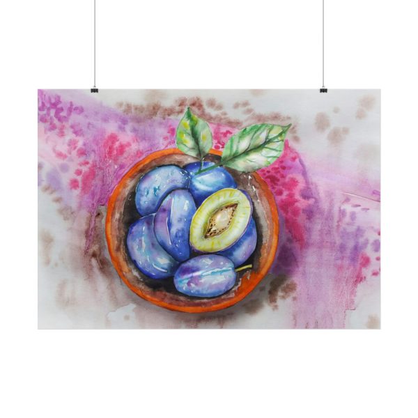 92408-411.jpg Plums, Plate, Fruit, Vitamins Poster