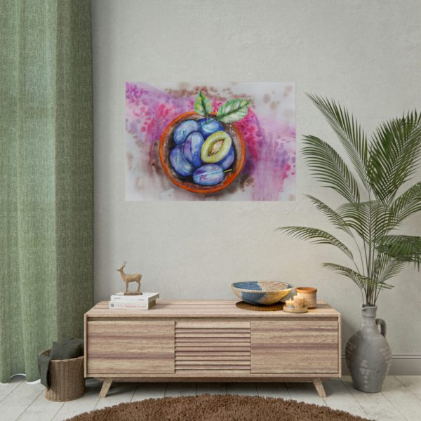92408-413.jpg Plums, Plate, Fruit, Vitamins Poster