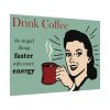 Retro Coffee Drinking Woman Poster
