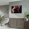 92408-484.jpg Woman Drinks From Large Wine Glass Poster