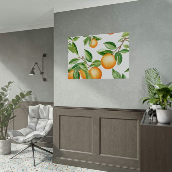 92408-489.jpg Seamless Orange Fruit Poster