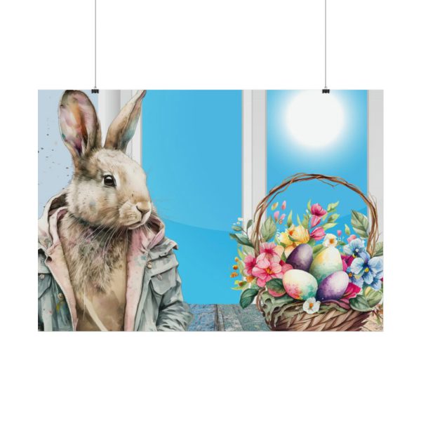 Cool Easter Rabbit In Jacket Poster