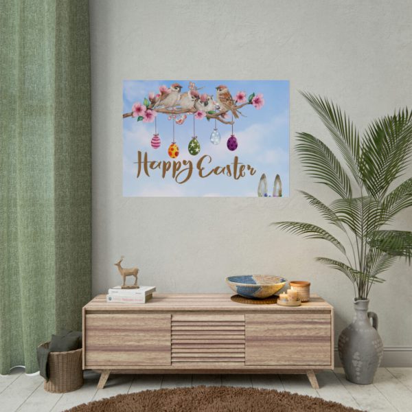 92408-518.jpg Easter Eggs, Rabbit And Birds Poster
