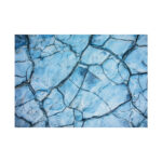 Blue Cracked Ground Texture Poster