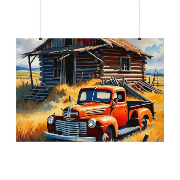 92408-56.jpg Old Red Truck Watercolor Poster