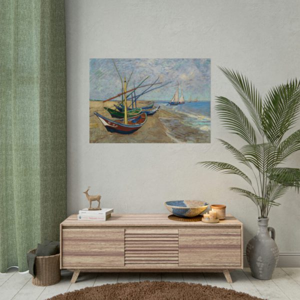 92408-568.jpg Vincent van Gogh's Fishing Boats on the Beach Poster