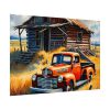 92408-57.jpg Old Red Truck Watercolor Poster
