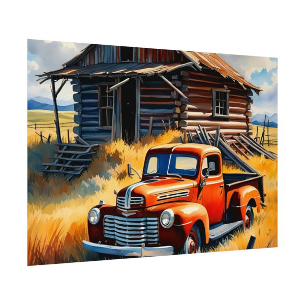 92408-57.jpg Old Red Truck Watercolor Poster