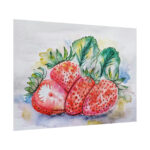 Strawberry, Watercolor, Drawing Poster - Image 3