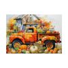 92408-60.jpg Autumn Pumpkin Truck Calendar Art Poster
