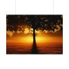 92408-611.jpg Sunrise Tree Silhouette Nature Poster