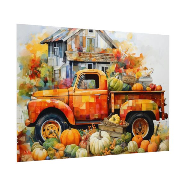 92408-62.jpg Autumn Pumpkin Truck Calendar Art Poster