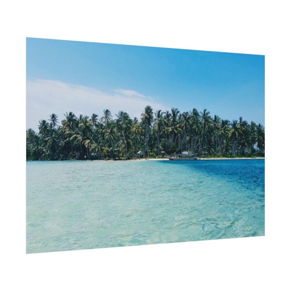 92408-677.jpg Boat Moored at an Island Poster