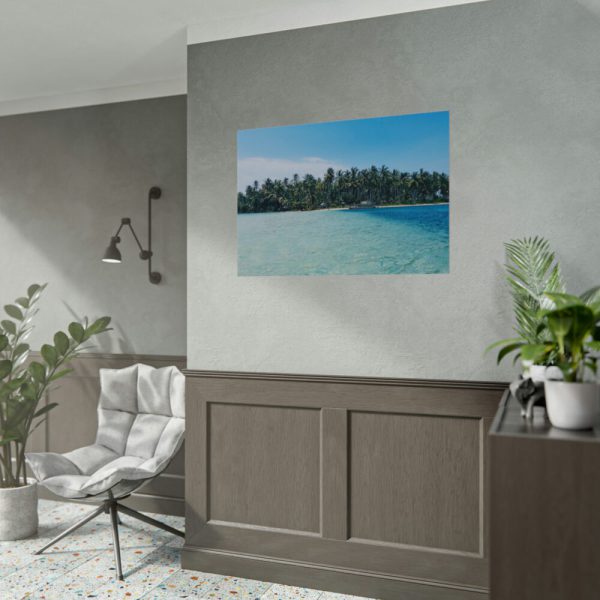92408-679.jpg Boat Moored at an Island Poster