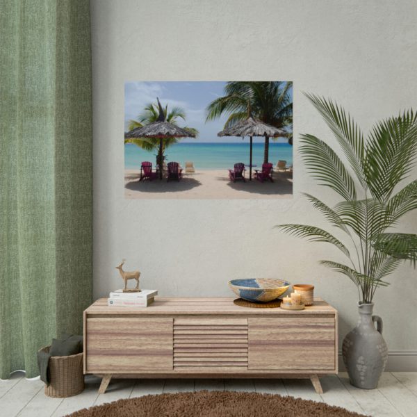 Sunny Beach With Palm Tree Poster