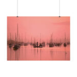 Pink Photo With Boats Poster - Image 2