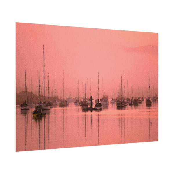 92408-697.jpg Pink Photo With Boats Poster