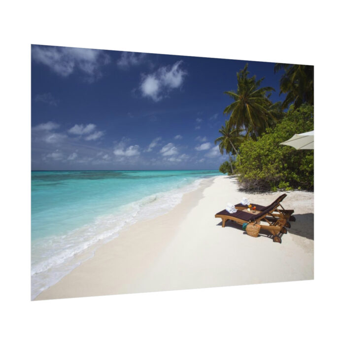Tropical Beach, Trees, Shoreline in Summer Poster - Image 3