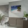 Tropical Beach, Trees, Shoreline in Summer Poster