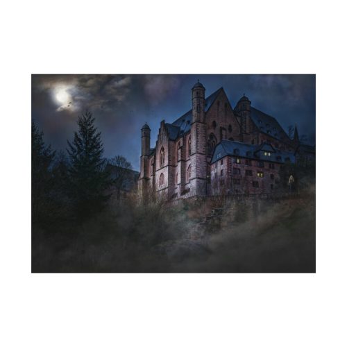 92408-75.jpg Mystical Castle in Dark Forest Poster