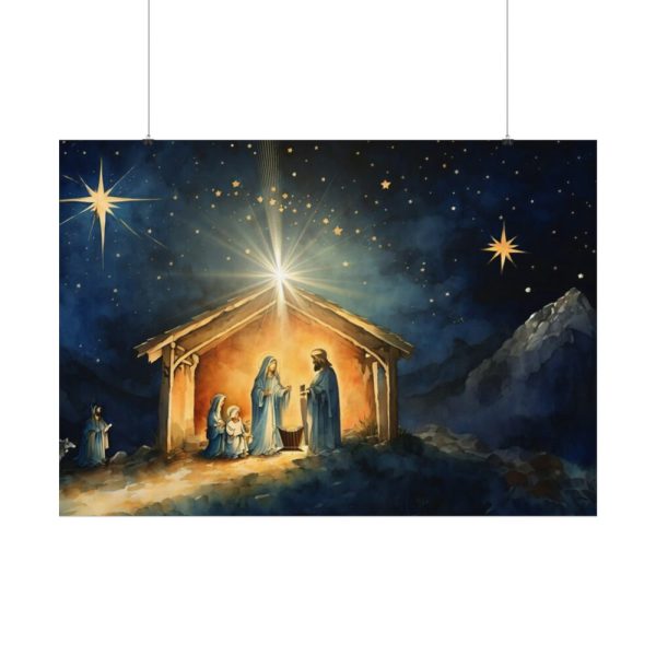 Abstract Representation of the Birth of Jesus Poster