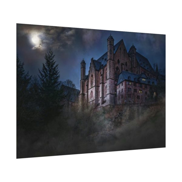 92408-77.jpg Mystical Castle in Dark Forest Poster