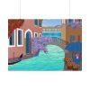Channel Houses Italy Venice Poster