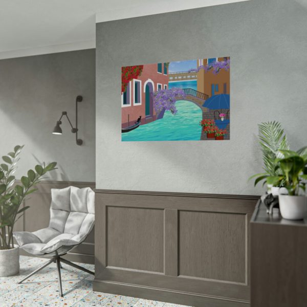 Channel Houses Italy Venice Poster