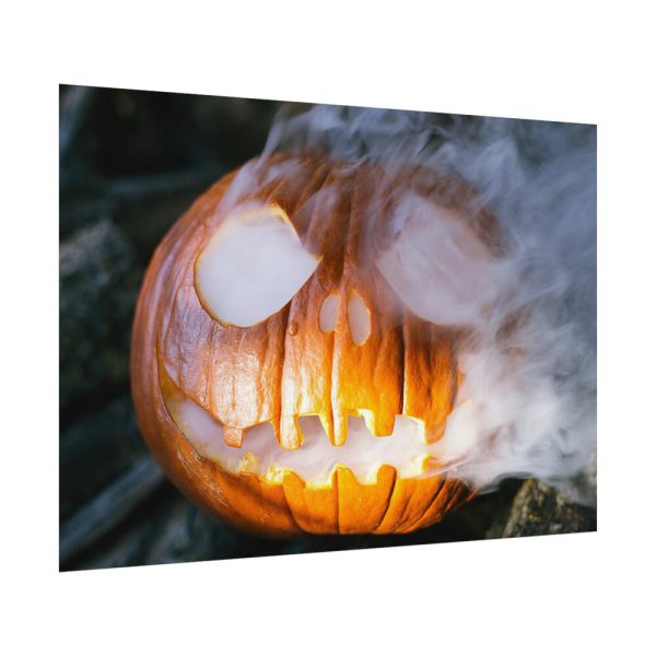 92408-82.jpg Carved Halloween Pumpkin With Smoke Poster
