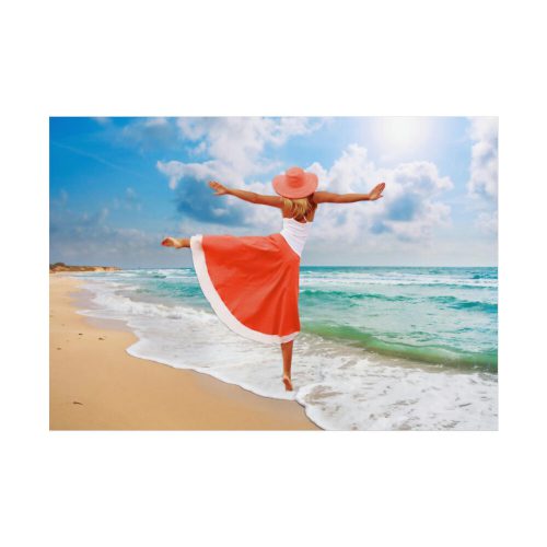 92408-825.jpg Woman Dance Beach Happy Poster