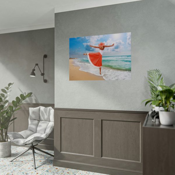 92408-829.jpg Woman Dance Beach Happy Poster