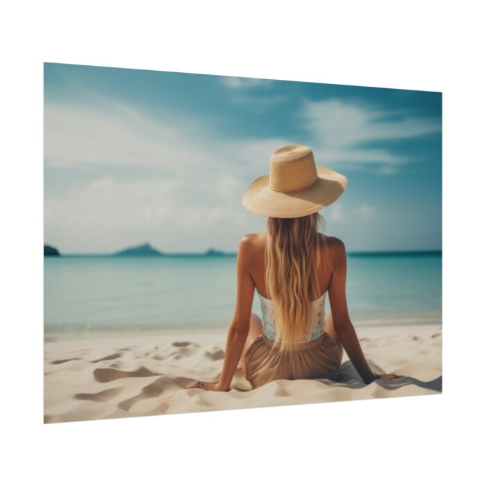 Young Woman On The Beach Poster - Image 3