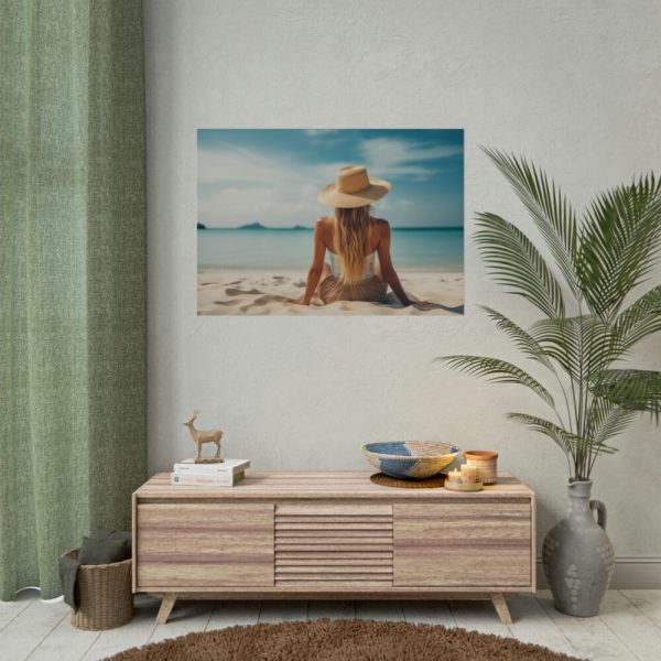Young Woman On The Beach Poster