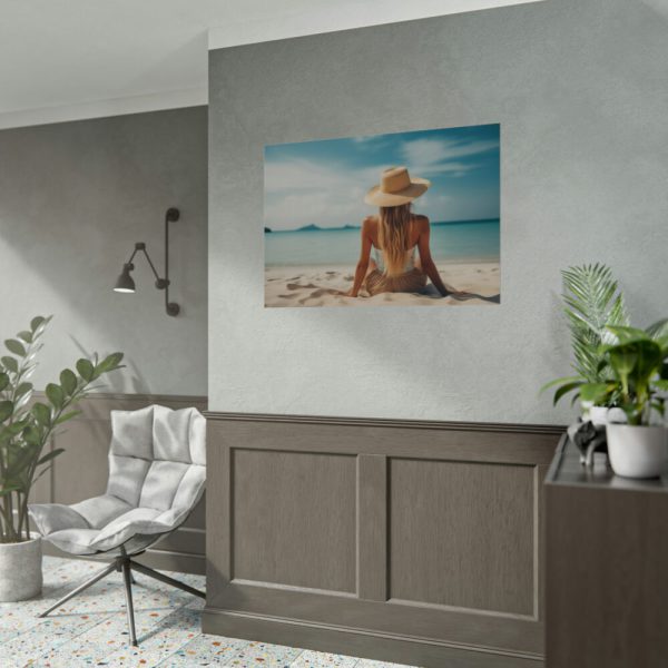 Young Woman On The Beach Poster