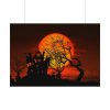 92408-86.jpg Halloween Mansion and Moon Poster