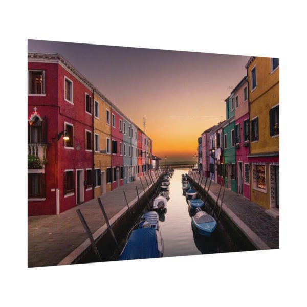 Sunset in Burano Poster