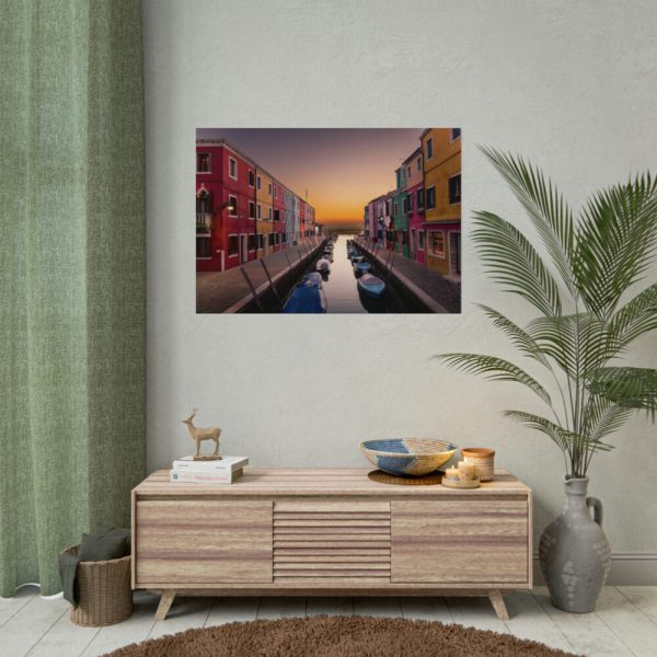 Sunset in Burano Poster