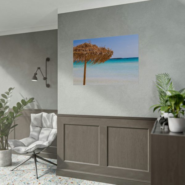 Parasol On The Beach Poster