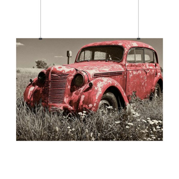 92409-1.jpg Car Vintage Red Rusty Poster