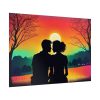 92409-107.jpg Romantic Couple Sunset Silhouette Poster