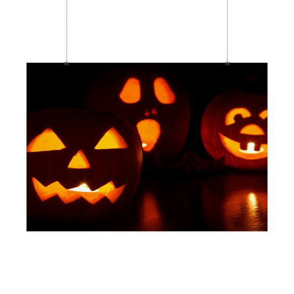 92409-111.jpg Halloween Pumpkin With Candles Inside Poster